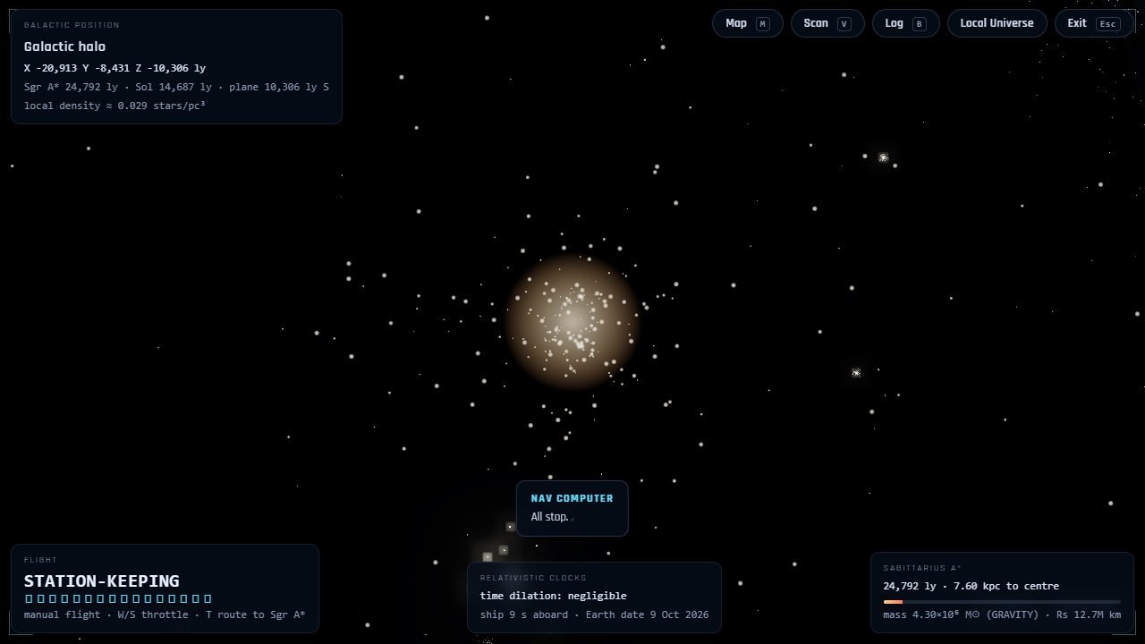 The globular cluster 47 Tucanae seen from 600 light-years away in galaxy mode
